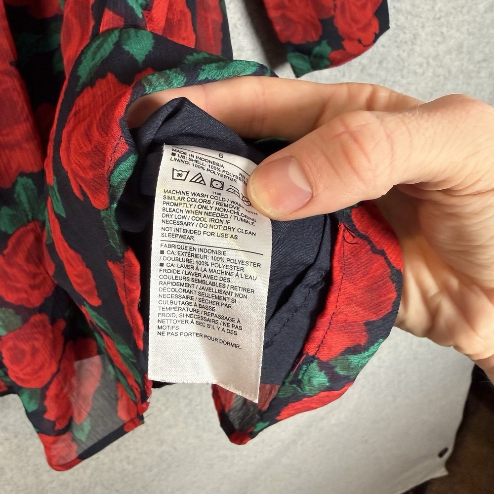 Janie and Jack Girls The Holiday Frills Dress Dark Marine Rose Size 6 - Picture 8 of 8